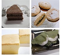 チョコレートムースケーキ、ブッセ、台湾風カステラ、柏餅